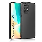 wsiiroon Hülle für Samsung Galaxy A52/A52s Handyhülle, Upgraded Kameraschutz, Stoßfest Kratzfest, Fingerabdruck, Anti-Rutsch Fallschutz Schutzhülle, Unterstützt kabelloses Laden für A52 Case (Schwarz)