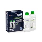 De'Longhi Original EcoDecalk DLSC502-Entkalker für Kaffeemaschinen & Kaffeevollautomaten,EXKLUSIV BEI AMAZON,Universal Kalklöser für 10 Entkalkungsvorgänge,enthält natürliche Rohstoffe,2x500ml,Weiß