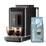 Tchibo Kaffeevollautomat Esperto2 Caffè mit 2-Tassen-Funktion inkl. 1kg Barista für Caffè Crema und Espresso, Granite Black