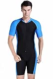 Herren Schwimmanzug Lang UV-Anzug UPF50 Schutzkleidung Sunsuit Ganzk?rperansicht Badeanzug L Blau-1