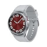 Samsung Galaxy Watch6 Classic Smartwatch, Gesundheitsfunktionen, Fitness Tracker, Schnell ladender Akku, Bluetooth, 43 mm, Silber, Inkl. 36 Monate Herstellergarantie [Exklusiv bei Amazon]