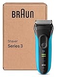 Braun Series 3 ProSkin 3040s Elektrorasierer Herren, mit Präzisionstrimmer, Wiederaufladbarer und Kabelloser Rasierapparat, Bartrasierer, Wet&Dry Rasierer Herren Elektrisch, Schwarz und Blau