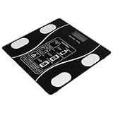 Veemoon USB Wiederaufladbare Smarte Körperfettwaage mit Großem LED Display Umweltfreundlichem und Explosionsgeschütztem Präzise Haushaltswaage für Personen und Gewichtserfassung