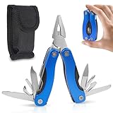 Multitool Werkzeug Multifunktionszange 11 in 1 Taschenwerkzeug Faltbares Edelstahl mit Schraubendreher Bits Klappmesser inkl tragbare Tasche für Outdoor-Aktivitäten