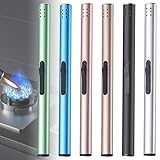 6 Stück Stabfeuerzeug, Stabfeuerzeug Gas Nachfüllbar, Feuerzeug Lang Stab 17.6cm, Kerzenfeuerzeug Sturmfeuerzeug für Kerzen, Grill, Küche, Kamin, Camping, Geschenke für Männer (Ohne Gas)