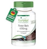 Fairvital | Roter Reis Extrakt 600 mg - 120 vegane Kapseln - fermentiert - 2,95 mg Monacolin K - Qualitätsgeprüft und hochdosiert - Made in Germany