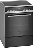 Siemens HK9S5A240, iQ500, Freistehender Elektroherd, 60 cm, Schnellaufheizung, ecoClean Selbstreinigungshilfe, 3D Heißluft, Klapptür mit Softclose, cookControl 10 Automatikprogramme, Edelstahl