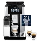 De'Longhi PrimaDonna Soul Perfetto ECAM 612.55.SB Kaffeevollautomat mit LatteCrema Milchsystem und Bean Adapt Technologie, 18 Rezepte, mit Farbdisplay- App-Steuerung, Silber/Schwarz