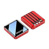 Powerbank Powerbank/Kommt mit Kabel Powerbank große Kapazität 20000mAh Mobile Stromversorgung (8000mA/rot)