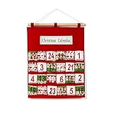 For Creative Christmas Advent Calendar Candy Storage Bag Reusable Countdown Hanging Calendar New Year Ornaments Dec Wall Hanging Calendar 2021-2022