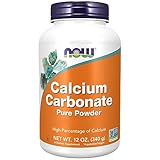 Now Foods, Calcium Carbonate Pure Powder, 600mg Calcium pro Tag, hochdosiert, 340g veganes Pulver, Laborgeprüft, Glutenfrei, Sojafrei, ohne Gentechnik, Vegetarisch