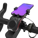 UPPEL Fahrrad Bluetooth Lautsprecher Multifunktions Wasserdichtes Fahrrad Audio - Powerbank/Klingel/Mikrofon - TF/SD/AUX Modus - Extrem & Freizeit Radsport mit Fahrrad & Mountainbike-schwarz