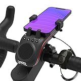 UPPEL Fahrrad Bluetooth Lautsprecher Multifunktions Wasserdichtes Fahrrad Audio - Powerbank/Klingel/Mikrofon - TF/SD/AUX Modus - Extrem & Freizeit Radsport mit Fahrrad & Mountainbike-schwarz