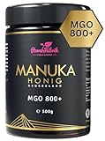 Manuka Honig | MGO 800+ | 500g | Das ORIGINAL aus NEUSEELAND mit Herkunftsnachweis | ANALYSIERT & ZERTIFIZIERT | Premium Qualität 100% natürlich | PowerFabrik