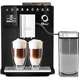 Melitta CI Touch - Kaffeevollautomat - mit Milchsystem - Zweikammer Bohnenbehälter - One Touch Display - 4-stufig einstellbare Kaffeestärke - Frosted black (F630-112)