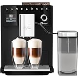 Melitta CI Touch - Kaffeevollautomat - mit Milchsystem - Zweikammer Bohnenbehälter - One Touch Display - 4-stufig einstellbare Kaffeestärke - Frosted black (F630-112)