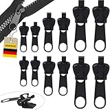 BAKEVIC Reißverschluss Zipper,12 Stück Reisverschluss Reparatur Set,Abnehmbare Reißverschluss Zipper Pull Fixer Reißverschluss Reparatur Set für Universal Reißverschluss,Kleidung,Bettzug, Gepäck.