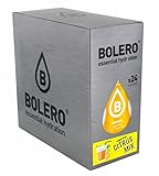 Bolero CITRUS MIX | 24x9g I Erfrischendes Zuckerfreies Getränkepulver mit Stevia | Zitrone, Mandarine, Limette, Mandarine, Orange, gelbe Grapefruit, rote Orange, Limonade, Grapefruit-Tonikum