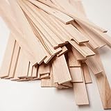 50x Rührholz | Leisten | Holzspatel | Farbrührspatel | Modelbau | Pflanzenanzucht | Rührstab zum Rühren von Farben/Lack/Epoxidharz/Kerzenwachs | Basteln + Bemalen | 258x16x3mm aus Buchenholz