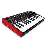 AKAI Professional MPK Mini MK3 – 25-Tasten USB MIDI Keyboard Controller, 8 hintergrundbeleuchtete Drum Pads, 8 Regler und Musikproduktion-Software