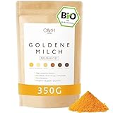Bio Goldene Milch 350g I Kurkuma Ashwagandha Ingwer Triphala Ceylon Zimt Pfeffer Pulver Golden Milk Ayurveda Fertigmischung