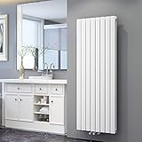 ELEGANT Vertikal Heizkörper Mittelanschluss Doppellagig Paneelheizkörper 1600x616mm Weiß Design Flach Heizkörper Badezimmer