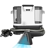 LAUFUY Polsterreiniger Gerät, 500W Teppichreiniger Waschsauger für Auto, Sofa & Couch, Nasssauger Wischsauger für Polstermöbel, Teppich, Reinigungsgerät Nass Trockensauger Carpet Cleaner (Weiß)