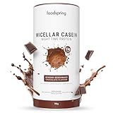 foodspring Micellar Casein Night Time Protein – Casein Protein Pulver mit Aminosäuren – 23g Protein pro Shake - Casein Proteinpulver - Kein fett & zuckerfrei (750g | Schokolade)