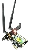 WLAN Karte PCIe WiFi 6 Bluetooth 5.2, Intel WiFi 6 AX200, Bis zu 2974Mbit/s PCIe WiFi 6 Karte, 5G/2.4G WLAN Netzwerkkart für PC Windows 11/10(64bit)