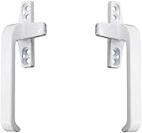 PZOFERLIN Aluminium-Fenstergriffe Window handle for double-glazed aluminium door handles, window handle latch locks(White,Right)
