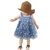 GGLHY Gänseblümchen Kleidung Strand Baby Blumen Kinderkleid lässige Mädchen Kleinkind Sommer Mädchen Kleidung & Rock Schwarze Mädchen (2-Blue, 4-5 Years)
