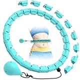 Smart Hula Hoop Reifen Erwachsene Mit Gewicht Kugel, 24 Knoten Umfang （66-120cm） Abgebauter, Hoola Hoop Zum Abnehmen ür Gewichtsverlust,Geeignet für Frauen und Anfänger