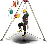 Tragbares Stativ-Rettungs-System mit 1200 lbs1800 lbs2600 lbs Winde und 10 m Absturzsicherung, Notfall-Lebensrettungsausrüstung für beengte Räume, Schacht- und Kanalisationsschächten, Hebewe