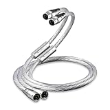 Impeto Hi-End-Audiophile XLR Kabel，HIFI Mikrofonkabel, S-OCC 3-Pin XLR Stecker auf Buchse Mikrofonkabel für Mikrofon, Verstärker, CD-Spieler,Mischpult, Lautsprecher - [1m 2 Pack]