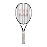 WILSON Tennisschläger, Federer Team 105, Unisex, Anfänger und Freizeitspieler, Griffstärke L3, Weiß/Schwarz, WRT30730U3