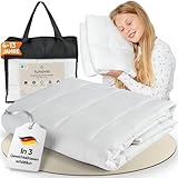 LUNOVA Gewichtsdecke Kinder [NEU 2025] | 2kg | 90x120cm - Oekotex-Baumwolle [15-25kg Körpergewicht] Waschbar Therapiedecke Entspannungsdecke Blanket entspannt schlafen!
