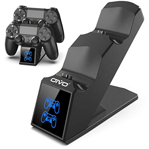 OIVO PS4 Controller Ladestation, Controller Ladestation Charger mit 1,8-Stunden-Ladechip, PS4 Ladegerät Docking Station für Sony Playstation 4/PS4/Pro/PS4 Slim Controller