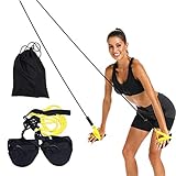 WINBST Training Equiptment Dry Land Cord Zugseil Schwimmtrainer, Widerstandsband und Paddles fürs Armzug-Training, Krafttraining