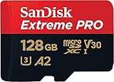 SanDisk Extreme PRO microSDXC UHS-I Speicherkarte 128 GB + Adapter & RescuePRO Deluxe (Für Smartphones, Actionkameras oder Drohnen, A2, Class 10, V30, U3, 200 MB/s Übertragung)