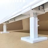 Verstellbare Heizkörperhalterungs-Set aus Stahl – langlebige Bodenhalterungsbeine, stabile weiße und silberne Füße für einfache Installation, perfekt für Heizungslösungen zu Hause