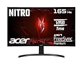 Acer Nitro ED273P Gaming Monitor 27 Zoll (69 cm Bildschirm) Full HD, 165Hz, 1ms (VRB), HDMI 2.0, HDMI 1.4, DP 1.2, Curved, FreeSync Premium, UM.HE3EE.P14, schwarz