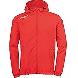 uhlsport Herren Essential Regenjacke, rot/Weiß, L