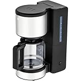 WMF Stelio Aroma Filterkaffeemaschine mit Glaskanne, Filterkaffee, 10 Tassen, Kaffeemaschine Edelstahl, Tropfstop, Warmhalteplatte, Abschaltautomatik, 1000 W, matt grau