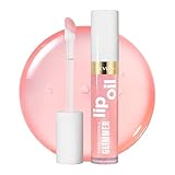 Revlon Super Lustrous Glimmer Lip Oil, nährendes und antioxidantes, aufpolsterndes, strahlendes Lippenöl, ultra-glänzendes Finish, Formel auf Basis von pflanzlichem Squalan, 001 Candy Hearts, 3,8 ml