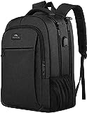 MATEIN Rucksack Herren, Groß Laptop Rucksack 17 Zoll Schulrucksack Laptoptasche mit USB Ladeanschluss Anti Diebstahl Business Arbeit Reisen Rucksack für Teenager Notebook College Tech Damen, Schwarz