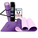 LA MENTE ES MARAVILLOSA - Gymnastikmatte, Rutschfest Yogamatte inkl. Tragegurt + Tasche + Übungs-E-Book, Gepolstert, Hautfreundliches TPE für Fitness/Pilates/Workout 183x61 cm (Mandala, Lila/Rosa)