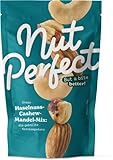 Nut Perfect | Haselnuss-Cashew-Mandel-Mix | Naturbelassene Mandeln und Cashews, geröstete Haselnüsse| Knackig, Lecker, Aromatisch | 100g