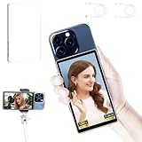 Shimbol CP5 Lite Magnet-Smartphone Handy Selfie Monitor Full HD 5 Zoll Drahtlos für Live-Stream TikTok - Kompatibel mit iPhone Samsung Android (Weiß)