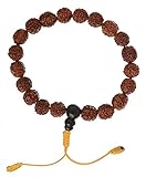 Hand-Mala mit Rudraksha beads - Armband buddhistische Hand-Gebetskette mit 10 mm Perlen