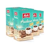 Melitta Auslese Medium Filter-Kaffee 6 x 500g, gemahlen, Pulver für Filterkaffeemaschinen, 50% entkoffeiniertem Kaffee, mittlere Röstung, geröstet in Deutschland, im Tray